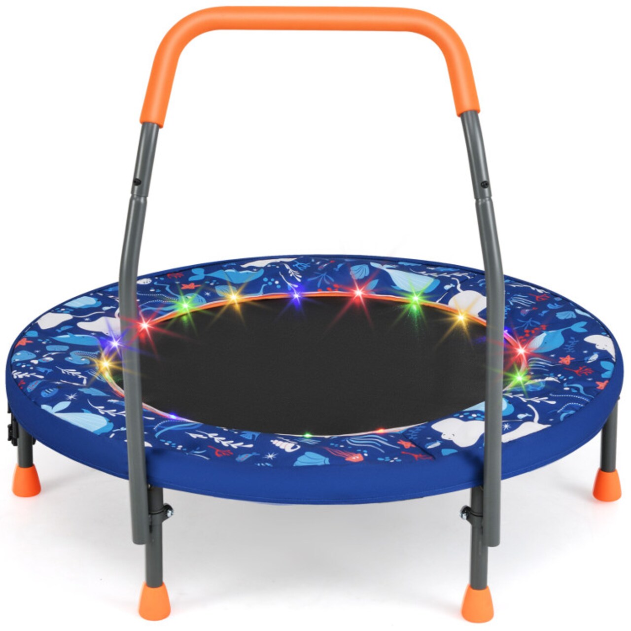 Small Rebounder Trampoline for Children – Foldable & Light-Up Design